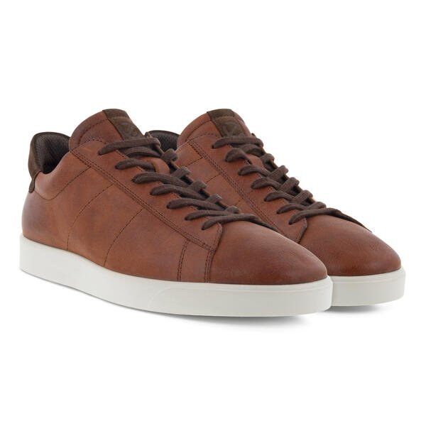 ECCO STREET LITE ECCO MENS LEATHER SNEAKERS